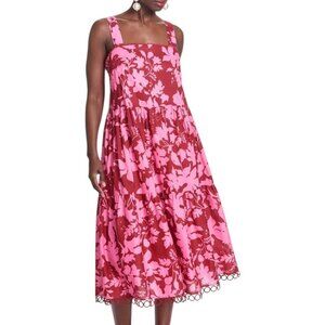 Corey Lynn Calter Shadow Flower Nova Dress Dahlia Womens Size M wedding Guest